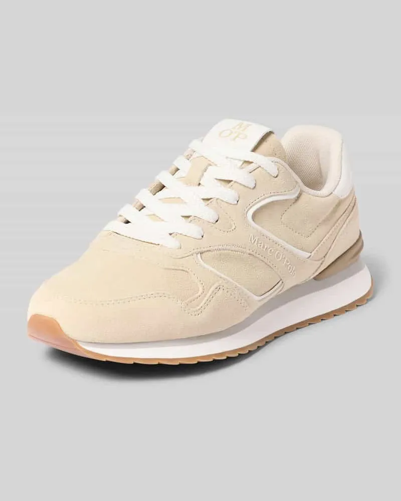 Marc O'Polo Sneaker aus echtem Rindsleder Beige
