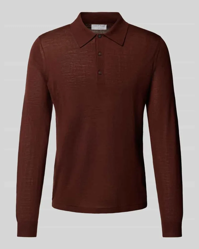 Tiger of Sweden Strickpullover mit Kentkragen Bordeaux