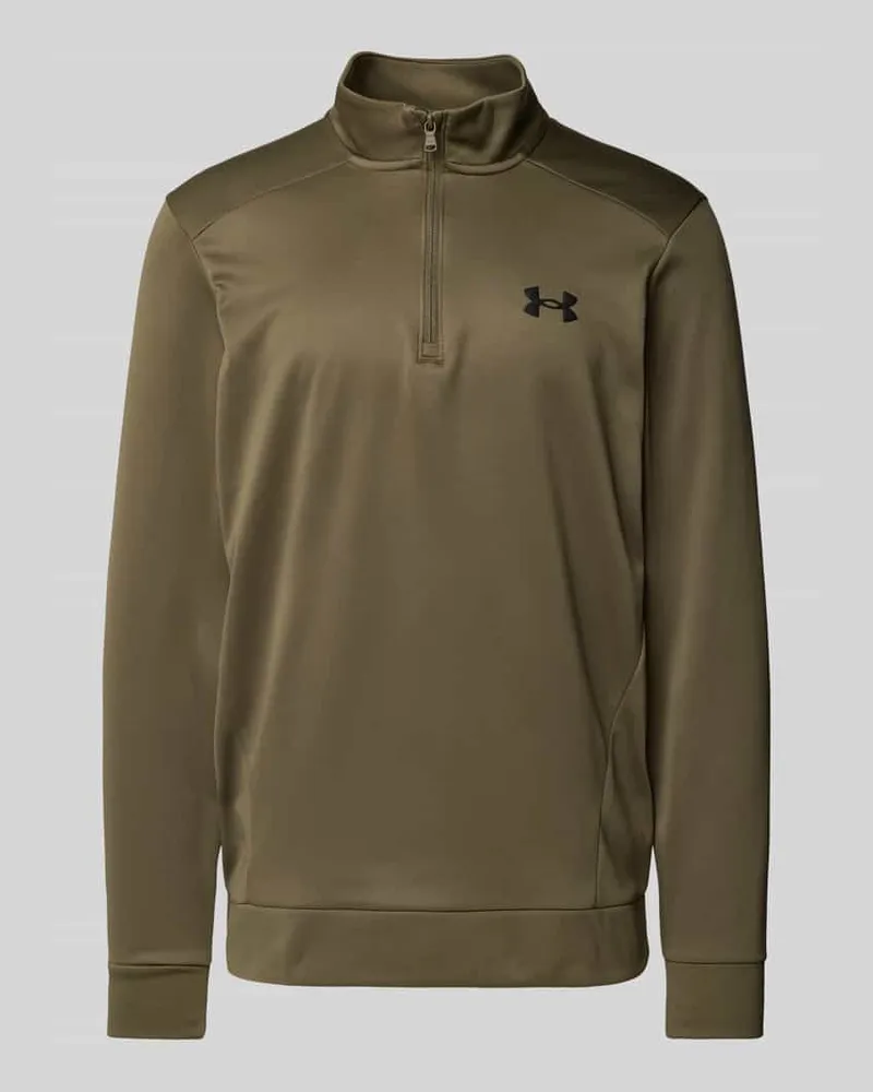 Under Armour Troyer mit Label-Print Oliv