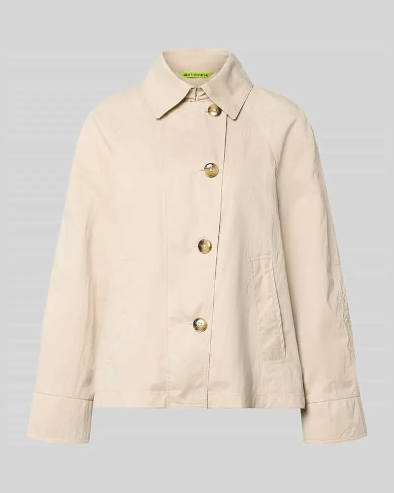 Fuchs Schmitt Jacke mit seitlichen Eingrifftaschen und Kentkragen Camel