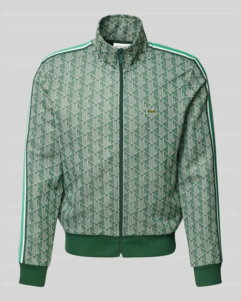 Lacoste Sweatjacke mit Logo-Badge Gruen