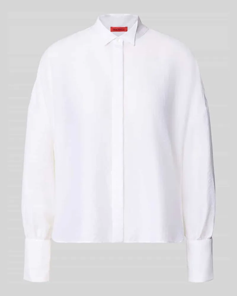 MAX&Co. Regular Fit Langarmbluse aus Lyocell-Mix Modell 'ADESSO Weiss