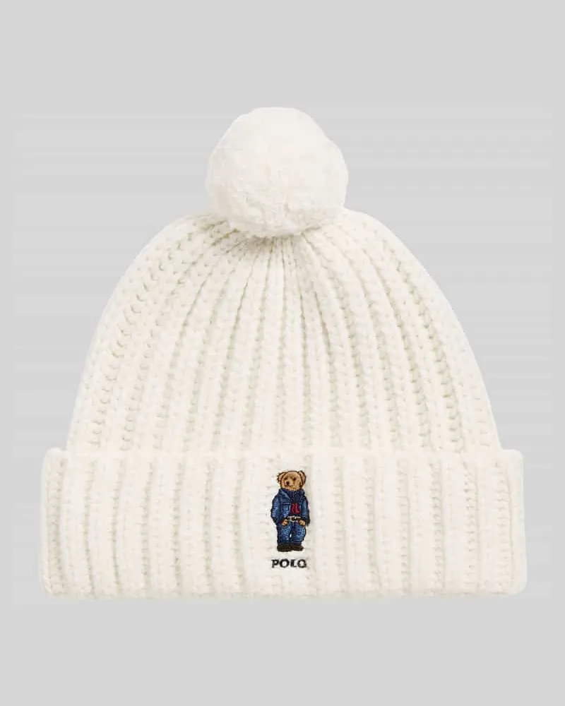 Ralph Lauren Mütze aus Schurwoll-Mix Offwhite