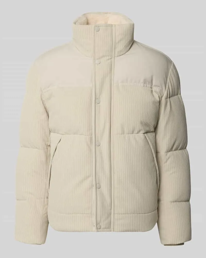 HUGO BOSS Regular Fit Steppjacke mit Label-Patch Modell 'Ocord Beige