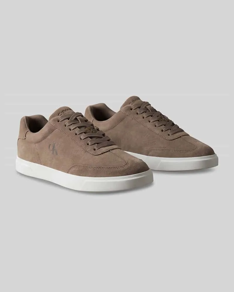 Calvin Klein Sneaker aus echtem Rindsleder mit Logo-Details Taupe