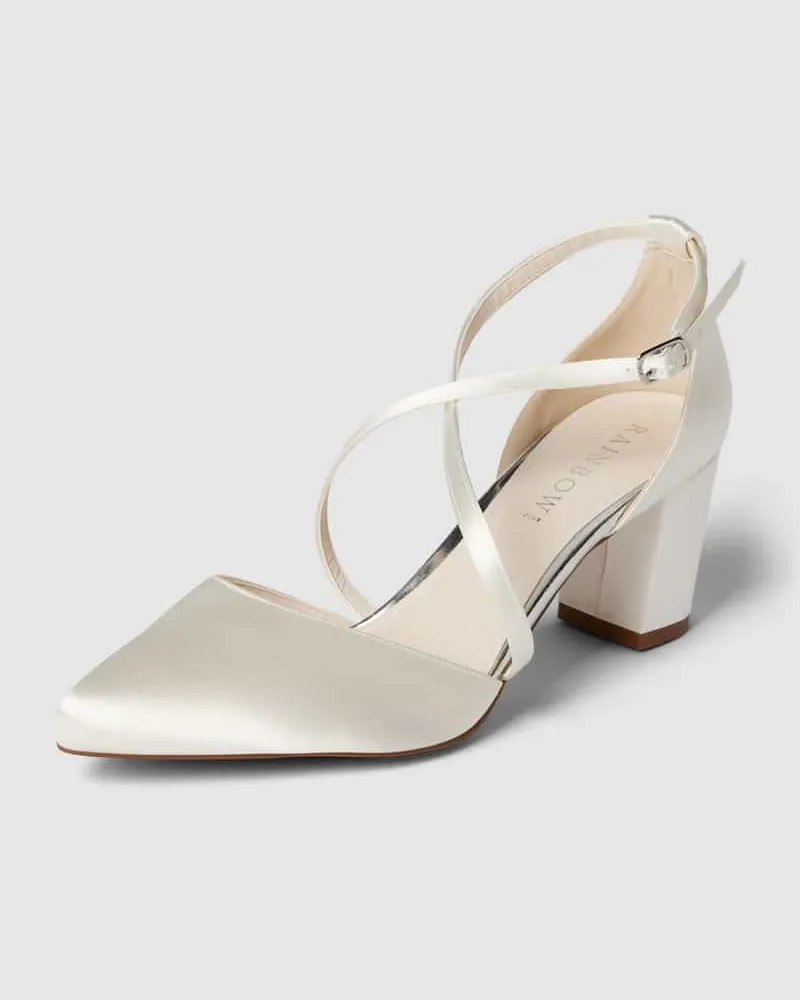 Rainbow Club Pumps mit schmalen Riemen Modell 'HELLEN Offwhite