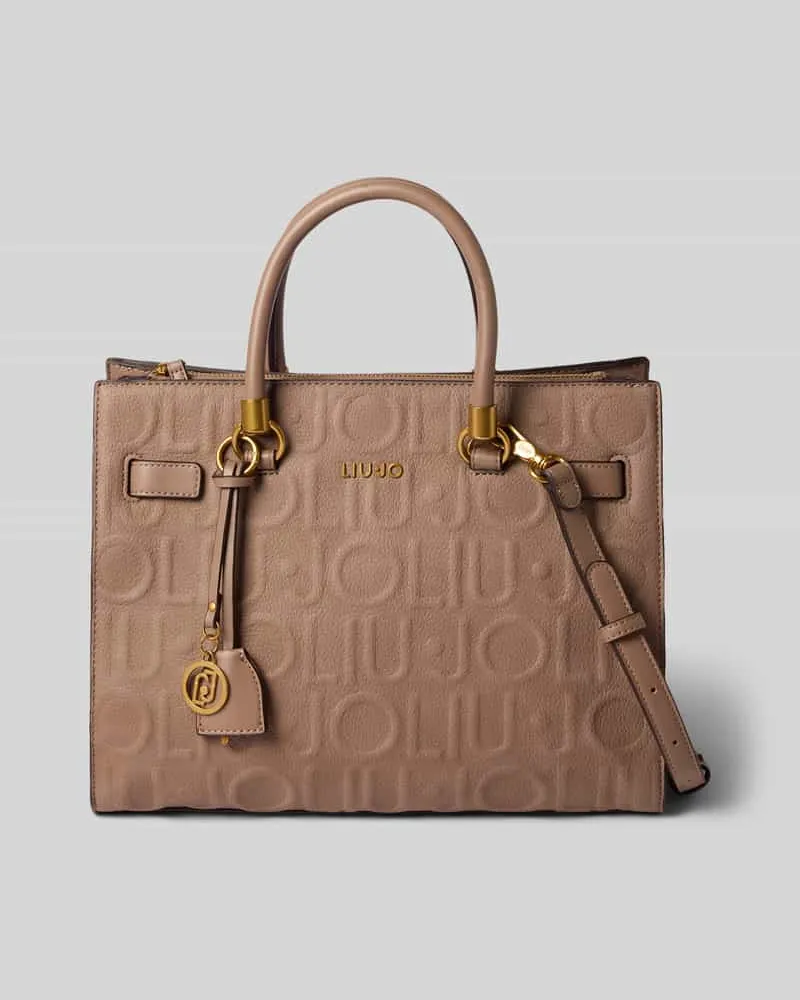 Liu Jo Tote Bag mit Allover-Logo-Detail Modell 'Manhattan Mittelbraun