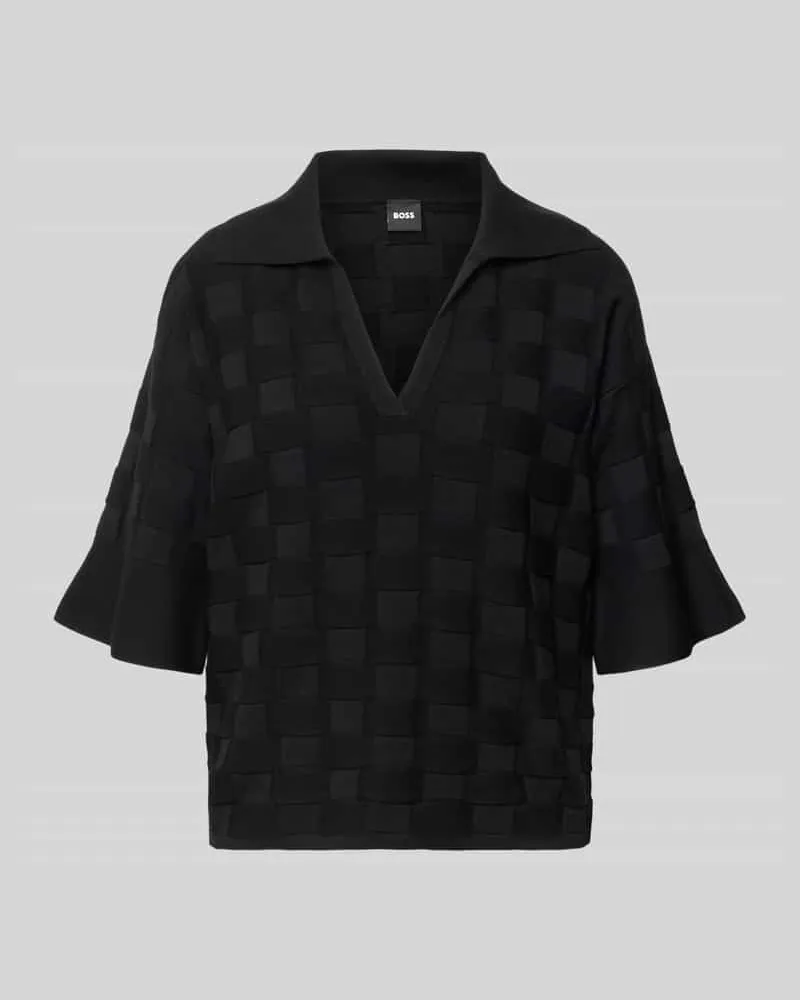 HUGO BOSS Regular Fit Poloshirt aus Viskose-Mix Modell 'Fapavero Black