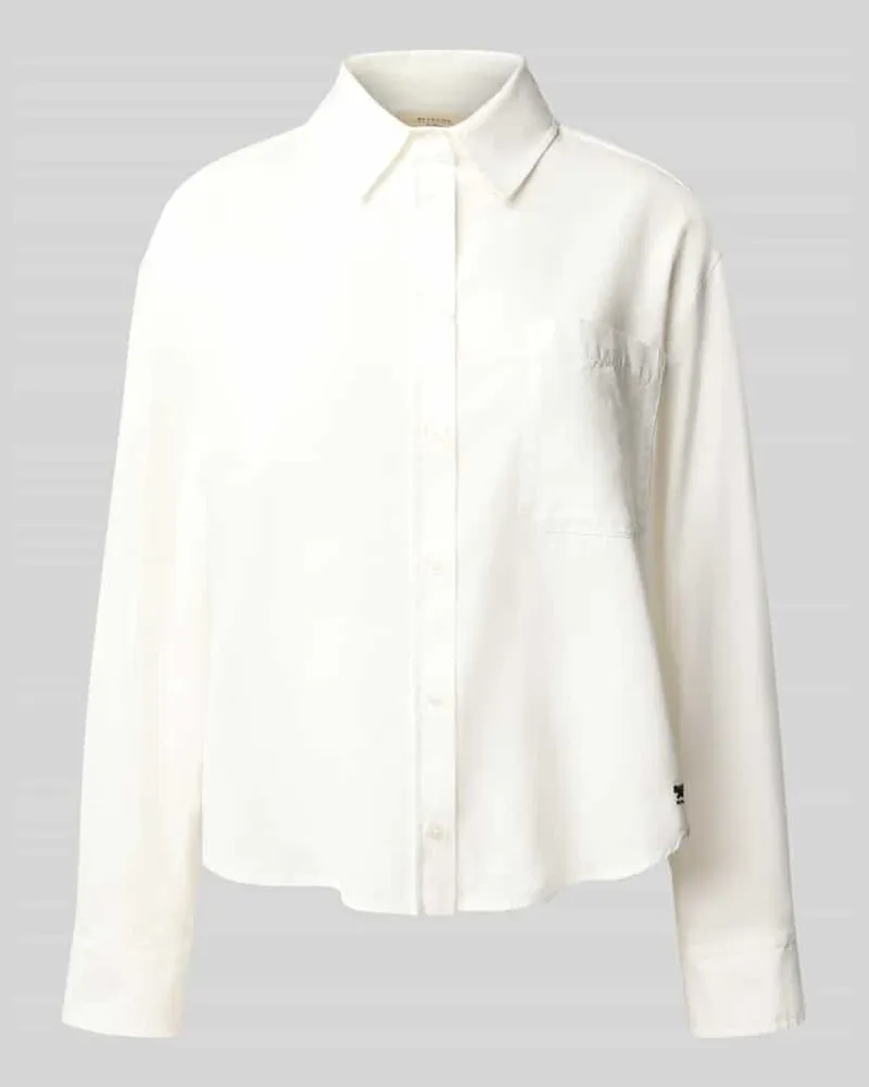 Max Mara Regular Fit Hemdbluse aus reiner Baumwolle Modell 'NUORO Weiss