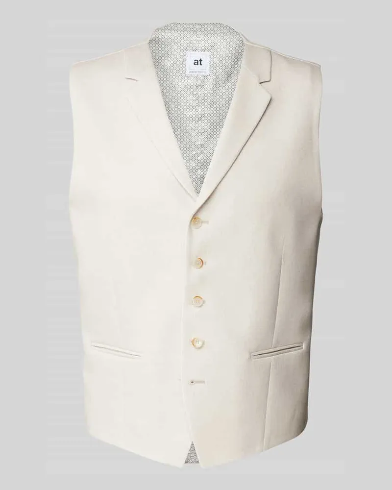 Atelier Torino Weste mit Knopfleiste Beige
