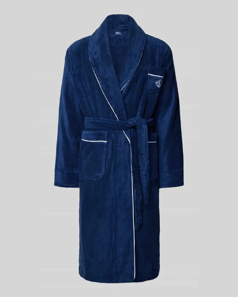 Ralph Lauren Bademantel mit Reverskragen Dunkelblau