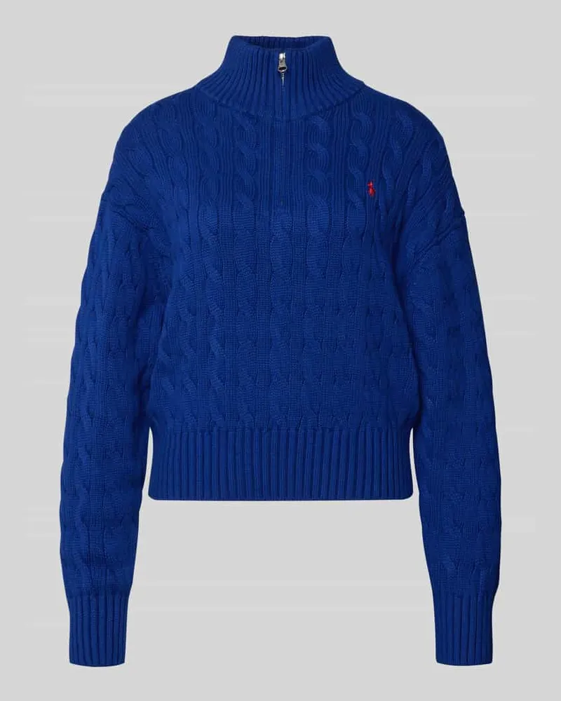 Ralph Lauren Troyer mit Zopfstrickmuster Royal