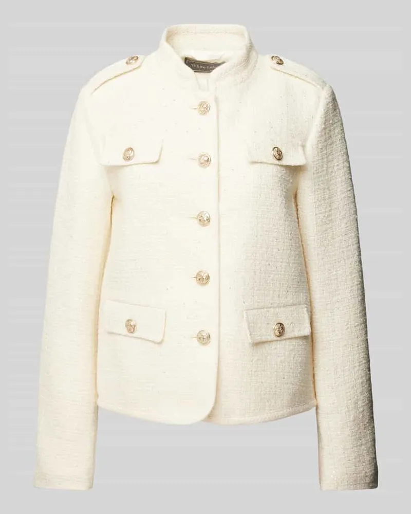 White Label Blazer in Melange-Optik Offwhite