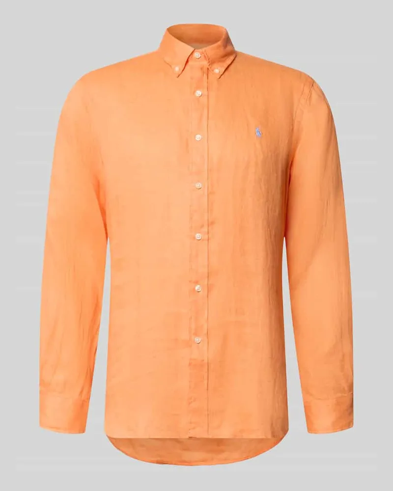 Ralph Lauren Regular Fit Freizeithemd aus reinem Leinen Orange