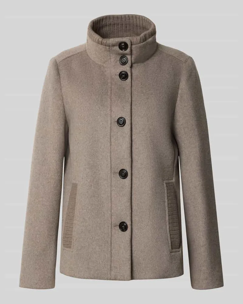 S.Oliver Slim Fit Jacke mit Woll-Anteil Taupe