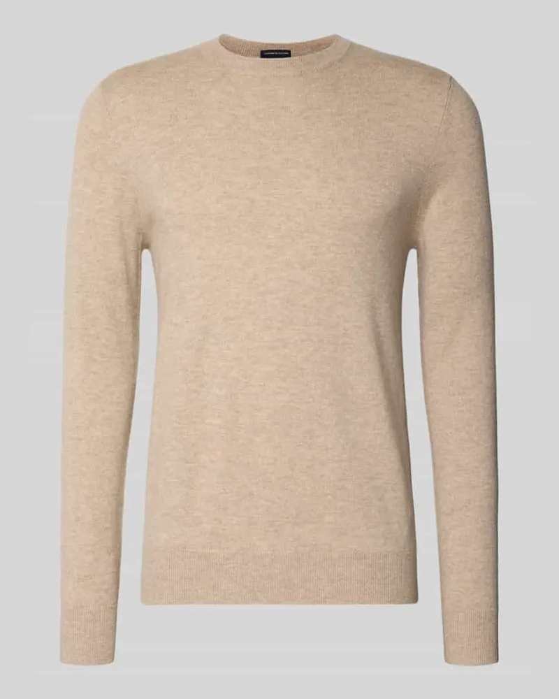 Christian Berg Strickpullover aus Wolle-Kaschmir-Mix Beige