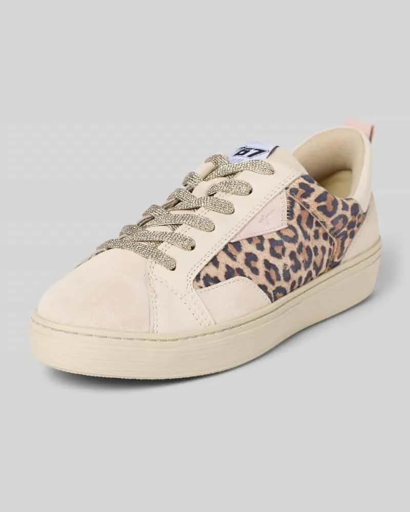 Tamaris Low Top Sneaker mit Animal Print Ecru
