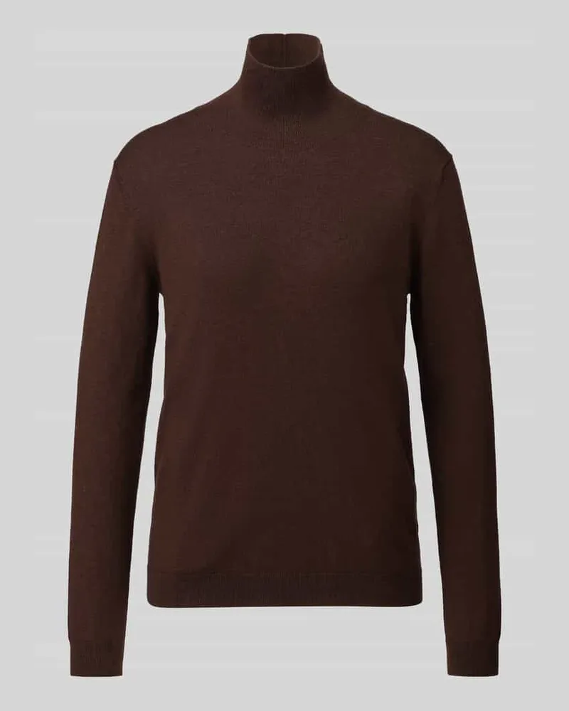 Max Mara Relaxed Fit Pullover aus Seiden-Woll-Mix Modell 'KIKU Dunkelbraun