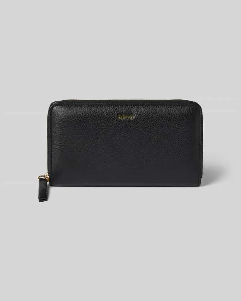 Abro Portemonnaie aus echtem Leder mit Label-Detail Black