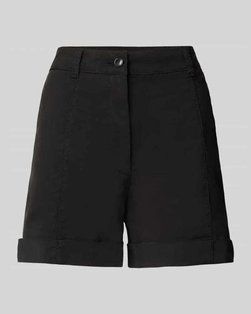 HUGO BOSS Relaxed Fit Shorts aus Baumwoll-Mix Modell 'TANESSA-D Black