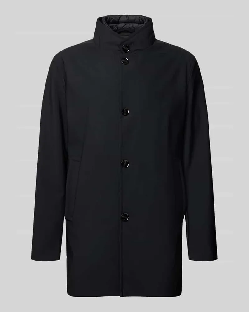 Strellson Regular Fit Mantel mit herausnehmbarem Innenkragen Modell 'FINALLY FLEX Black