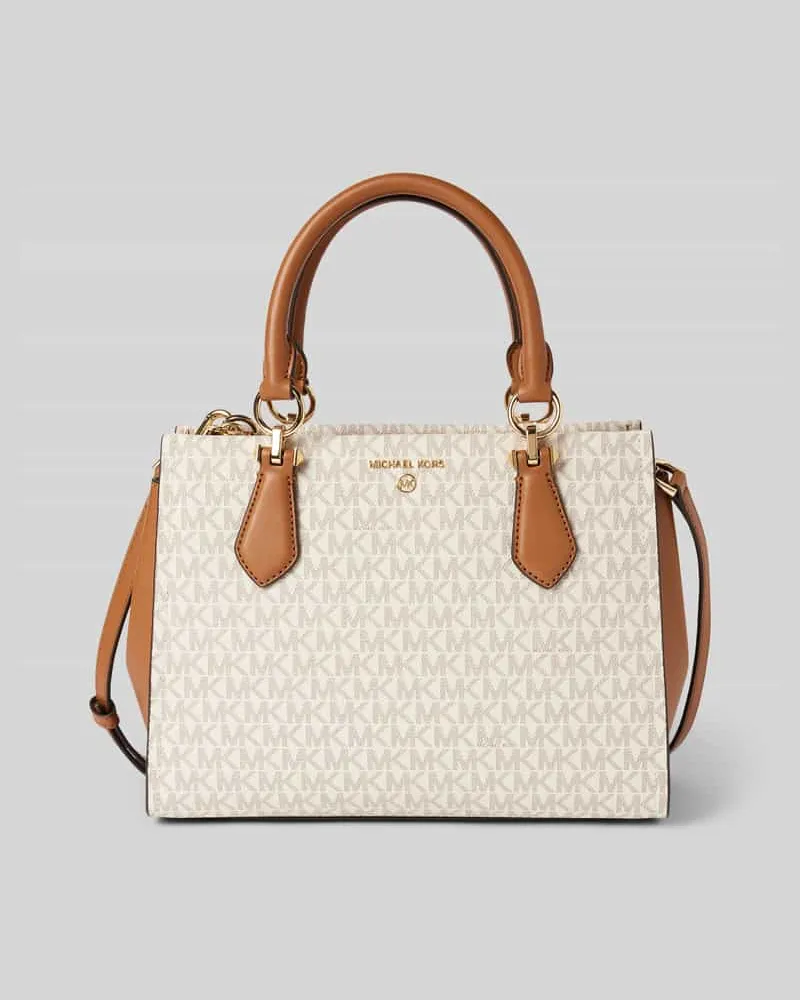 Michael Kors Tote Bag mit Label-Applikation Modell 'MARILYN Ecru