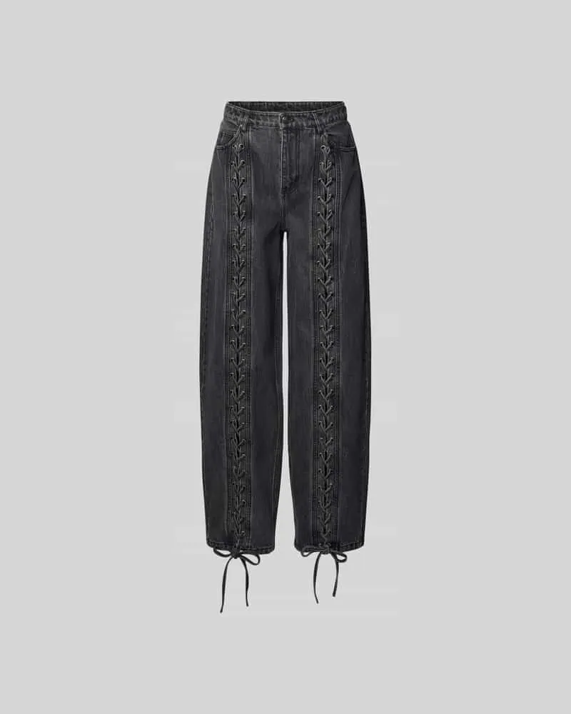 ROTATE Birger Christensen Jeans mit 5-Pocket-Design Black