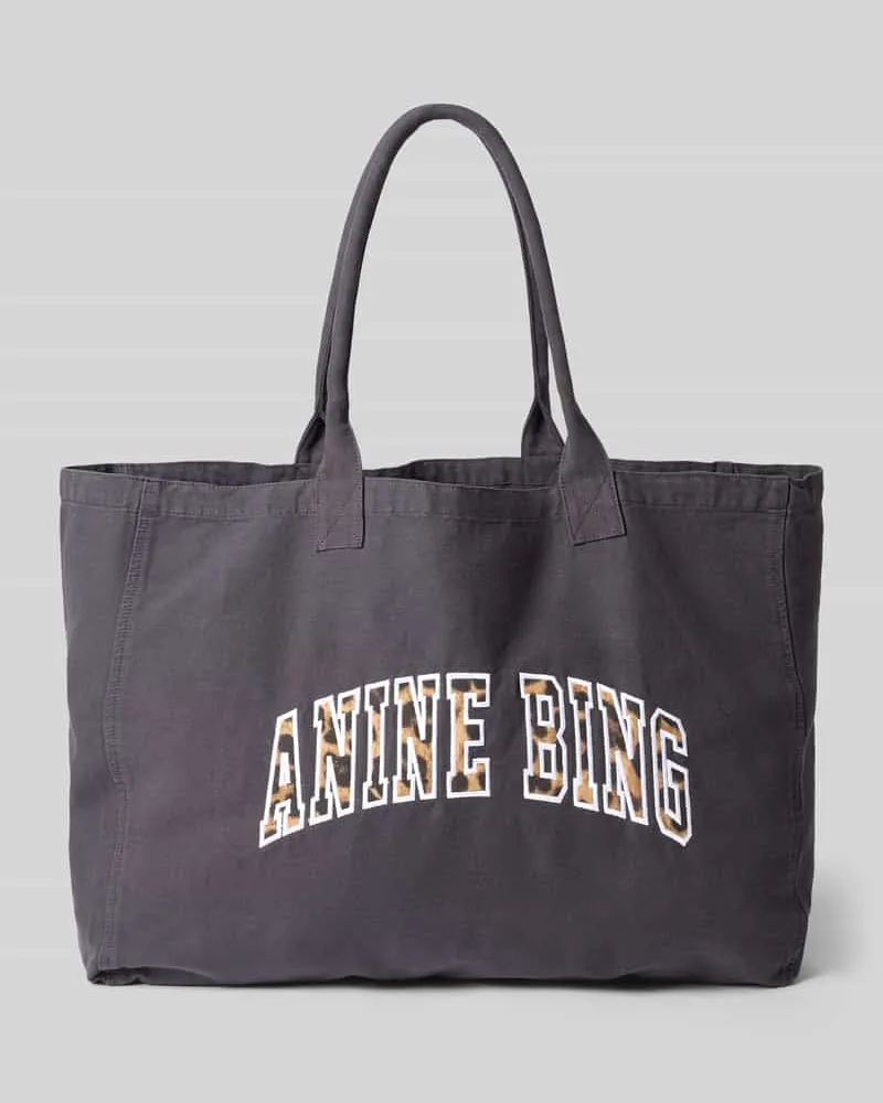 Anine Bing Tote Bag aus Canvas Black