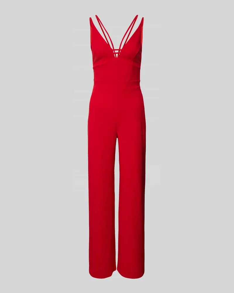 Lipsy  Jumpsuit mit V-Ausschnitt Rot