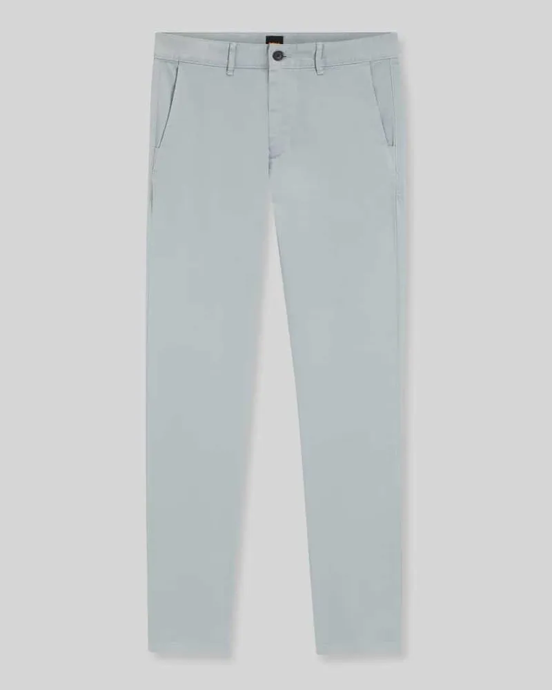 HUGO BOSS Slim Fit Chino aus Baumwoll-Mix Modell 'CHINO SLIM Hellgrau