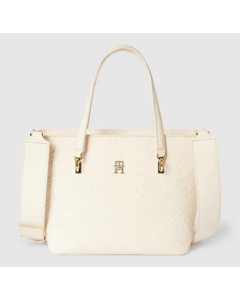 Tommy Hilfiger Handtasche mit Allover-Label-Muster Offwhite