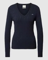 Gant Strickpullover mit Label-Detail Marine