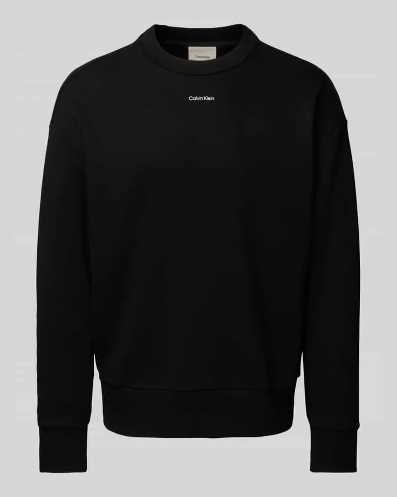 Calvin Klein Oversized Sweatshirt mit Label-Print Black