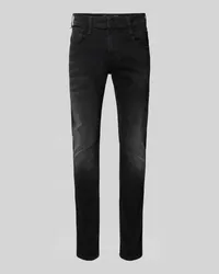 Replay Slim Fit Jeans im Used-Look Modell 'ANBASS Black