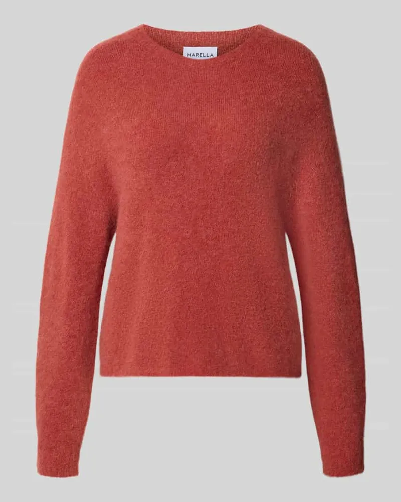 MARELLA Strickpullover aus Alpaka-Mix Modell 'GIUNCO Dunkelrot