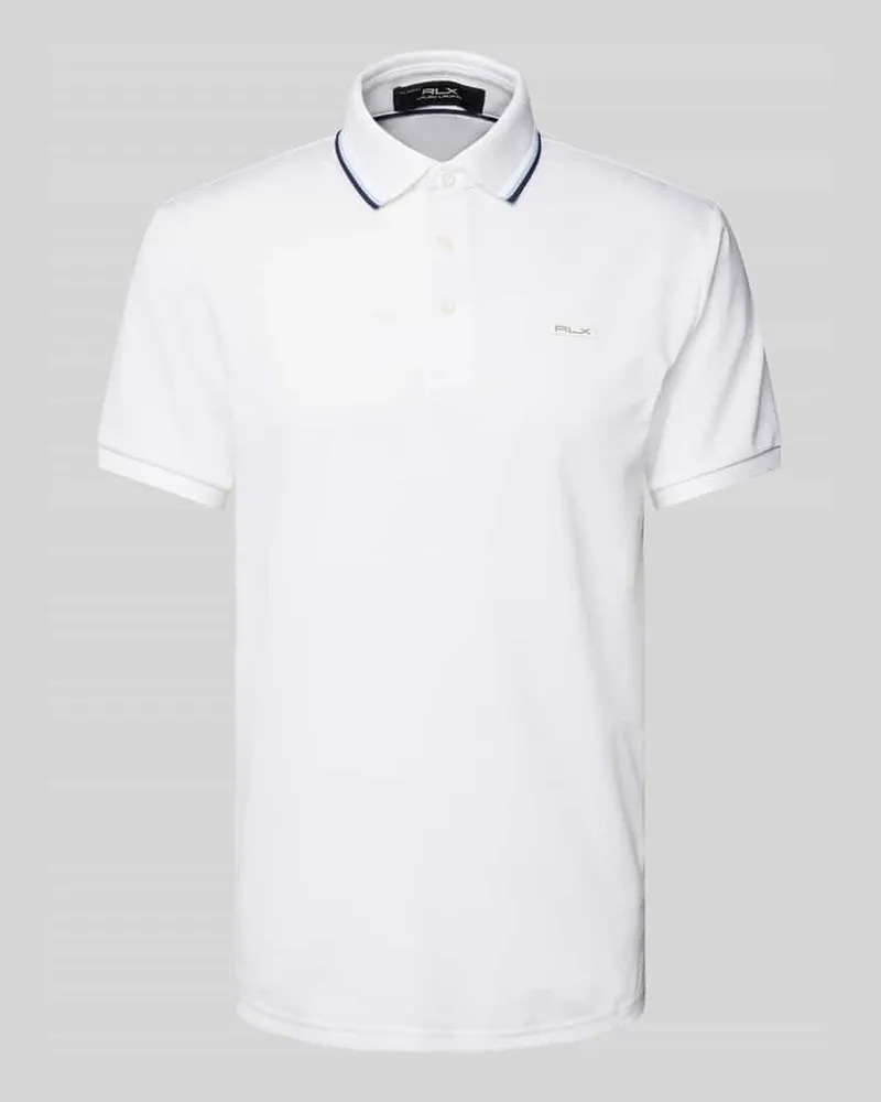 Ralph Lauren Slim Fit Poloshirt mit Label-Patch Weiss