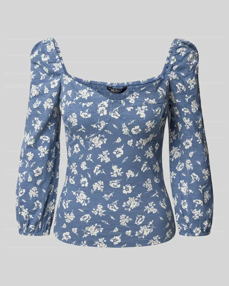Ralph Lauren Bluse aus reiner Baumwolle Modell 'Sherna Hellblau