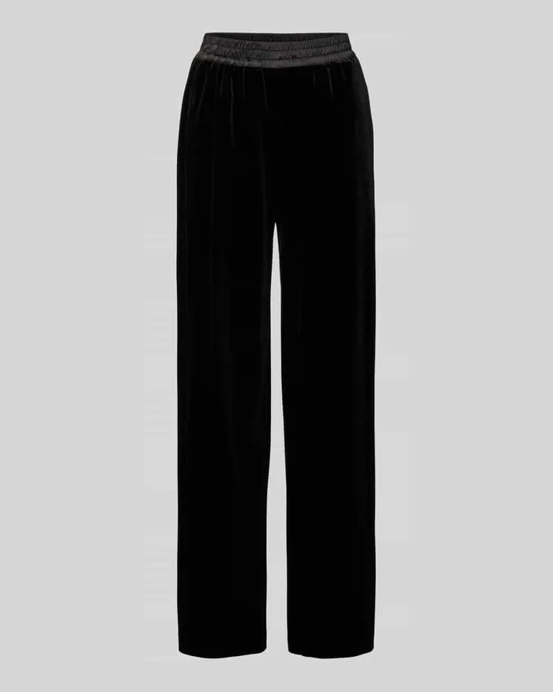 Emporio Armani Stoffhose mit elastischem Bund Black