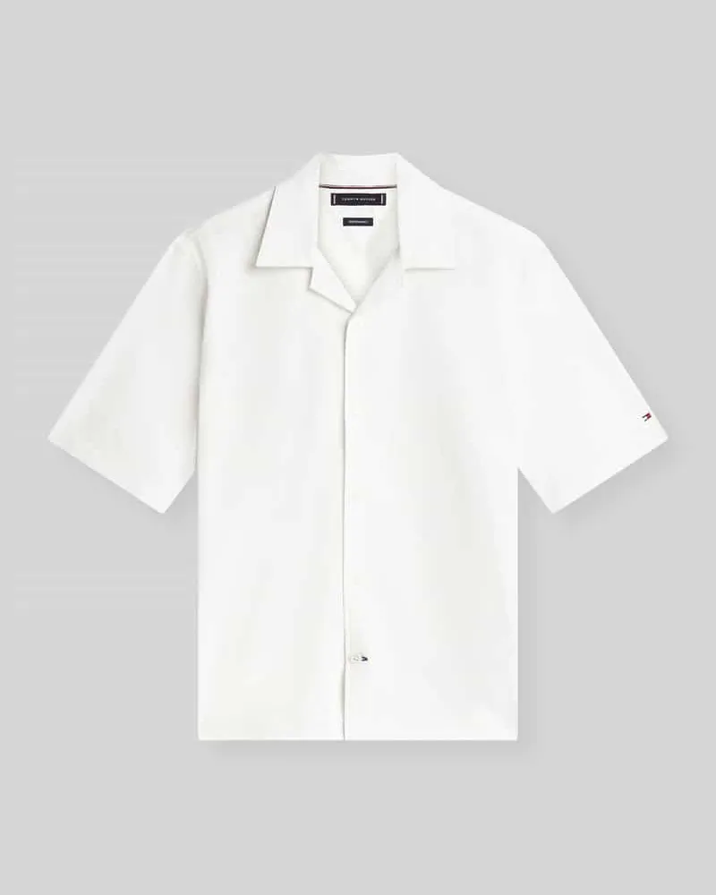 Tommy Hilfiger Relaxed Fit Freizeithemd aus Seersucker-Material Offwhite