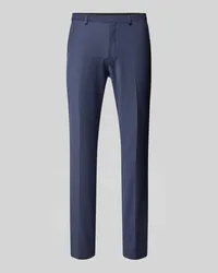 HUGO BOSS Regular Fit Bundfaltenhose Modell 'Hesten Rauchblau