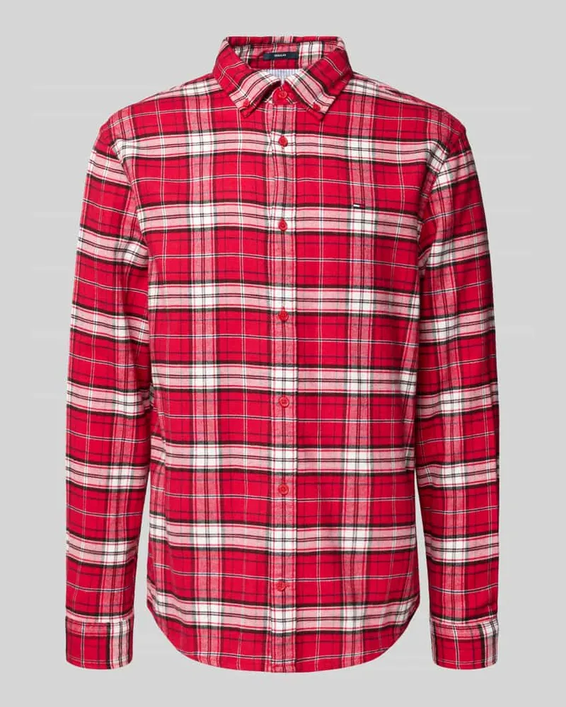 Tommy Hilfiger Regular Fit Freizeithemd aus reiner Baumwolle Rosa