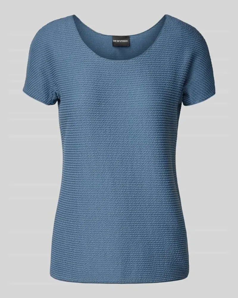 Emporio Armani T-Shirt mit Rundhalsausschnitt Rauchblau