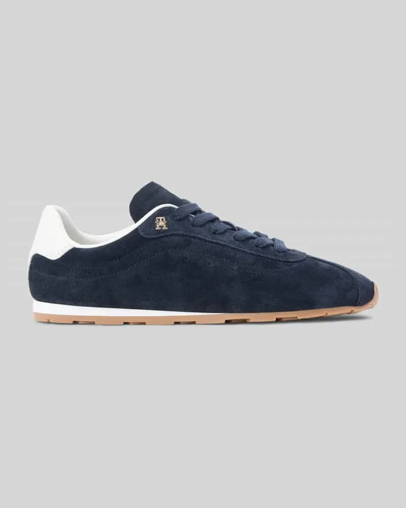 Tommy Hilfiger Low Top Sneaker aus reinem Rindsleder Dunkelblau