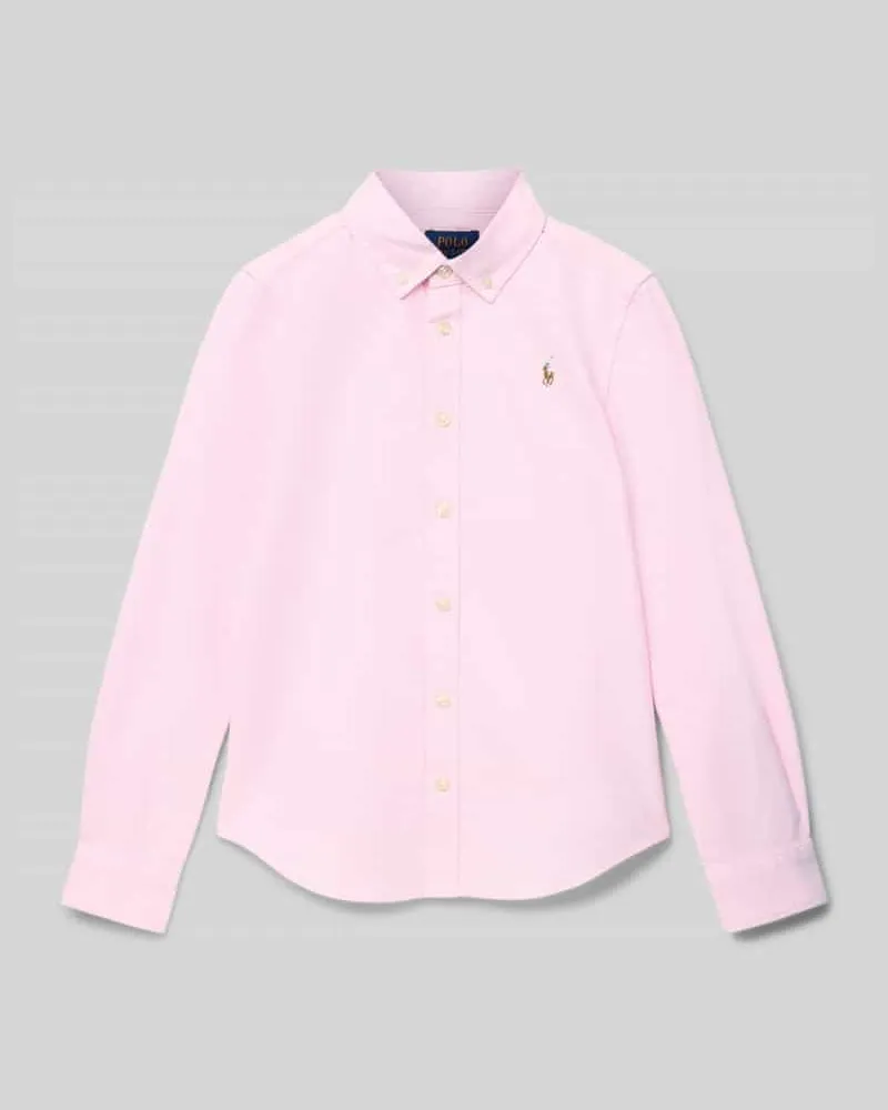 Ralph Lauren Regular Fit Hemdbluse Logo-Stitching Modell 'Trinetteox Rosa