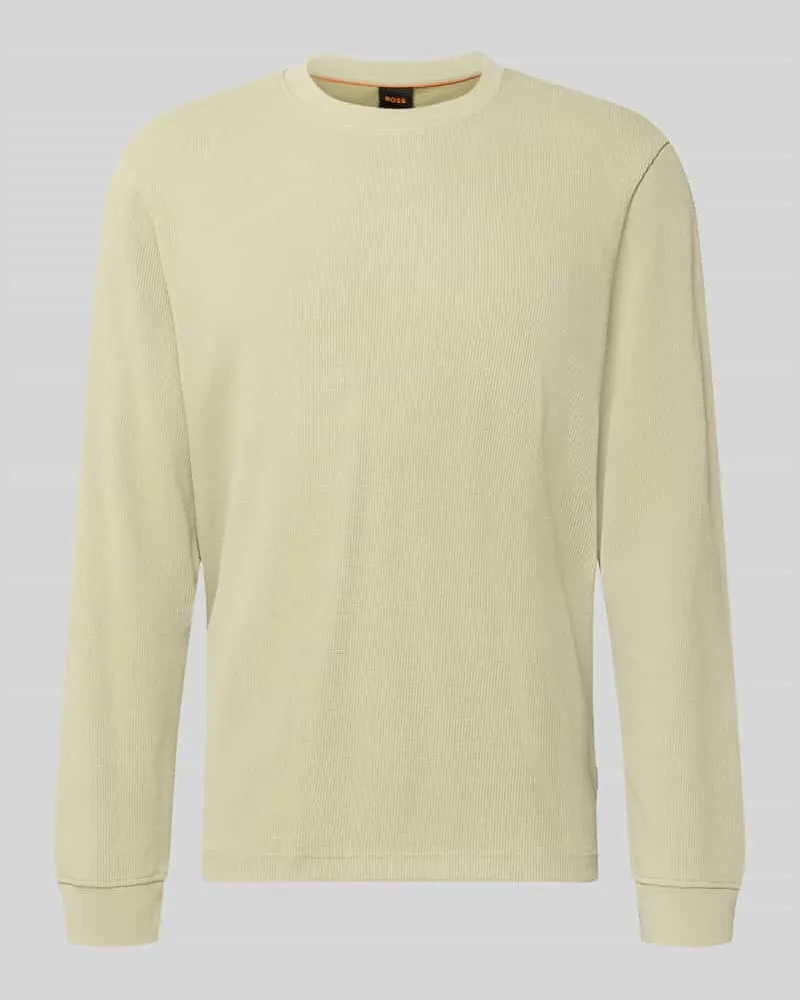 HUGO BOSS Regular Fit Langarmshirt aus Baumwoll-Mix Modell 'We_Tempest Lind