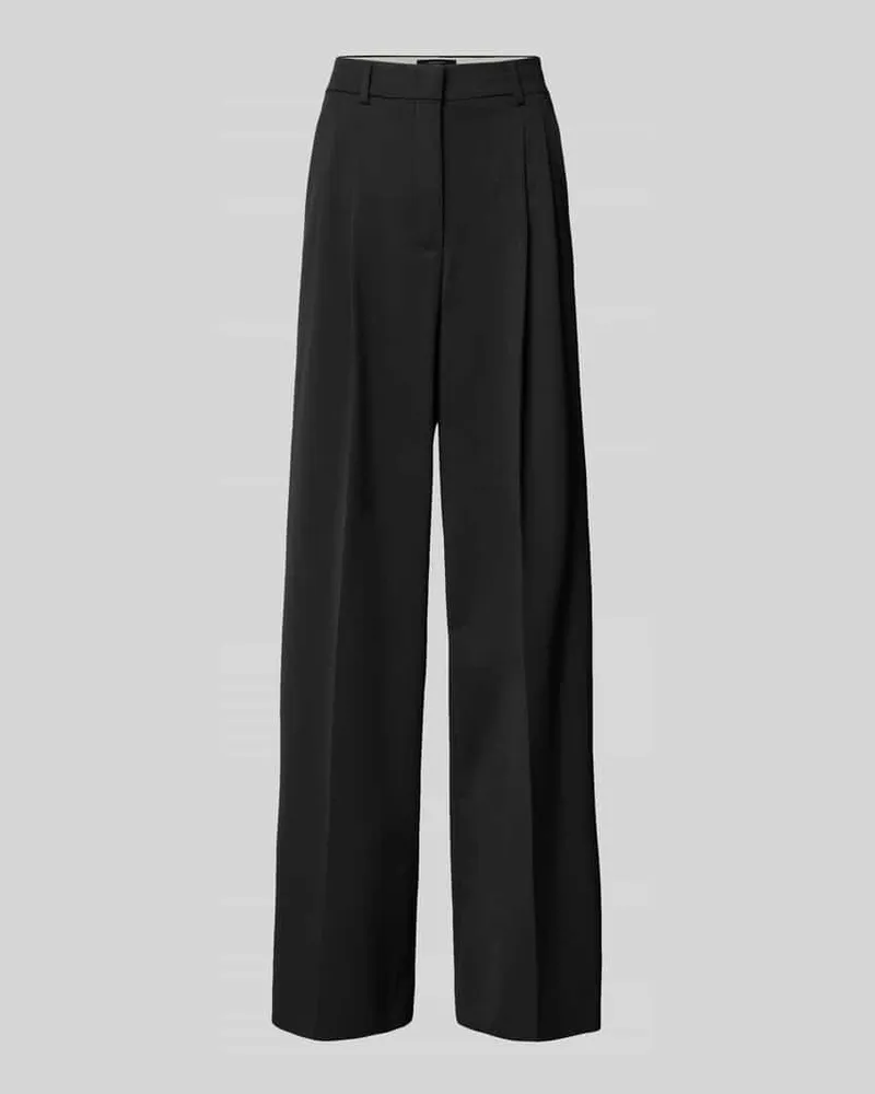 Max Mara Regular Fit Weite Hose mit Schurwoll-Anteil Modell 'ASTA Black