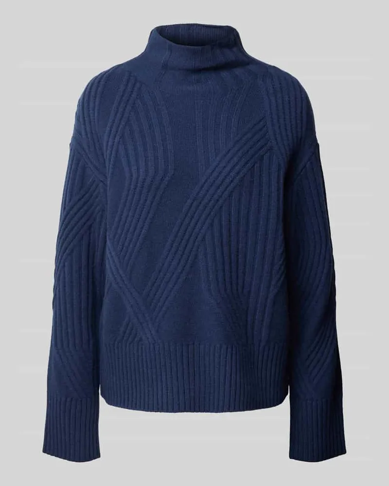 Joseph Pullover aus Kaschmir mit Strukturstrick Dunkelblau