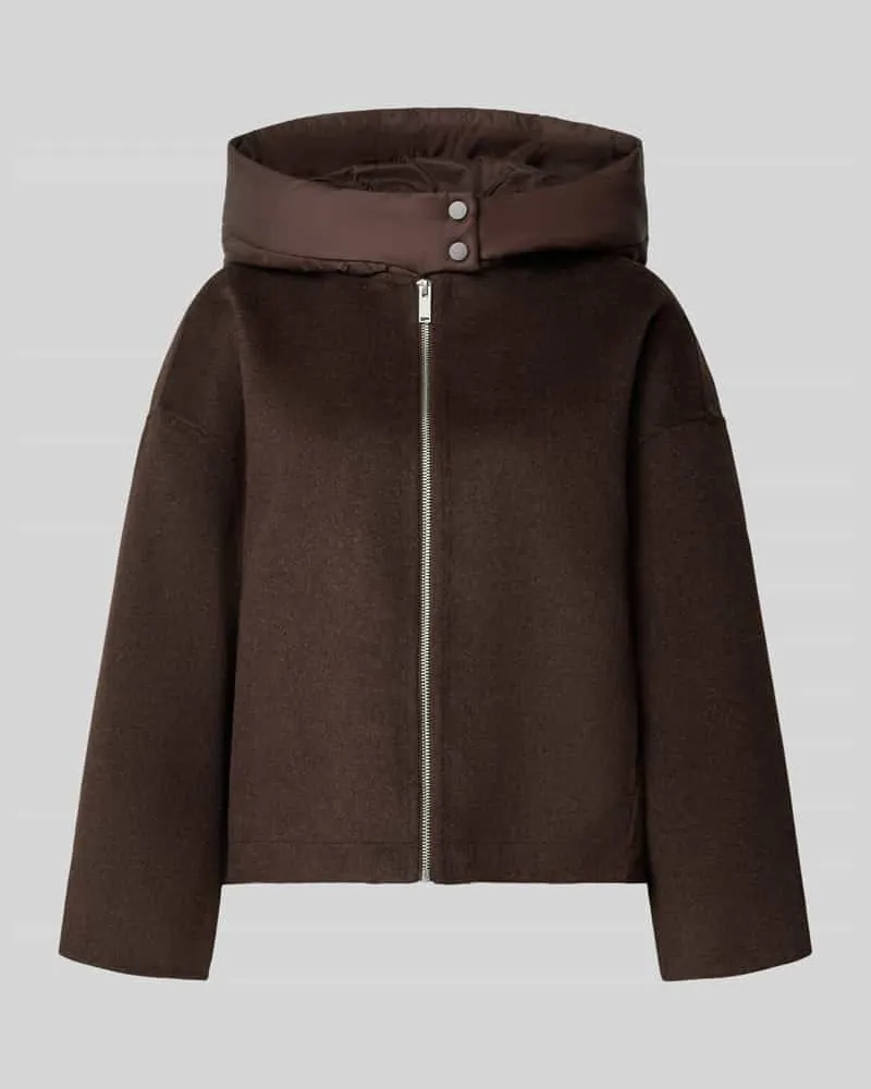 OPUS Oversized Blouson aus Woll-Mix Modell 'Hikone Dunkelbraun