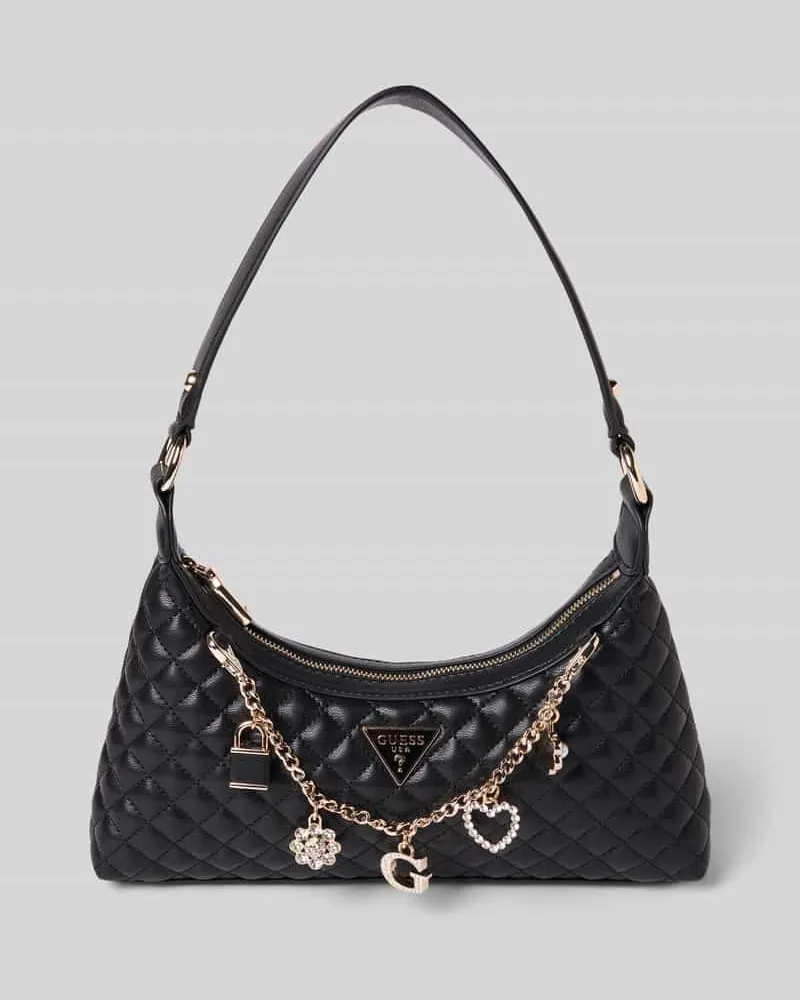 Guess Handtasche mit Steppnähten Modell 'EVERLEE Black