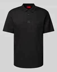 HUGO BOSS Regular Fit Poloshirt mit Label-Badge Modell 'Deabono Black